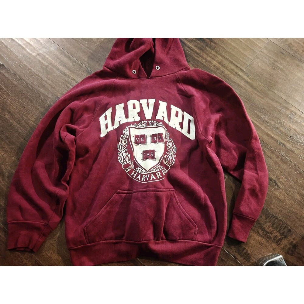 Vintage Harvard Hoodie Mens M Miller Made USA Pullover Sweatshirt College 90s